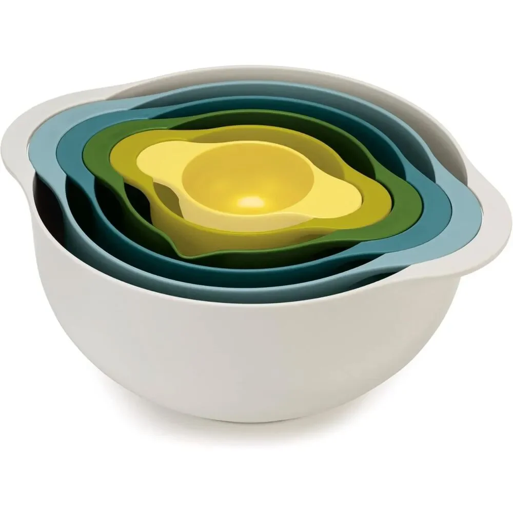 JOSEPH JOSEPH Duo 6-Piece Compact Food Preparation Set with Mixing Bowls Set
